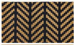 Coir Doormat - ECO- FRIENDLY PVC COIR DOOR MAT (75 x 45 x 1.5 cm) Abstract Digital Design Black Color - 18 x 30 inch (45 x 75 cm)