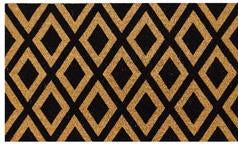 Coir Doormat - ECO- FRIENDLY PVC COIR DOOR MAT (75 x 45 x 1.5 cm) Abstract Shape Design Black Color - 18 x 30 inch (45 x 75 cm)