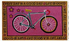 Coir Doormat - ECO- FRIENDLY PVC COIR DOOR MAT (75 x 45 x 1.5 cm) Cycle Design Purple Colour - 18 x 30 inch (45 x 75 cm)