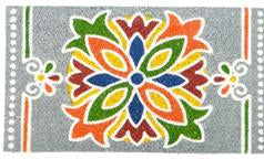Coir Doormat - ECO- FRIENDLY PVC COIR DOOR MAT (75 x 45 x 1.5 cm) Ornamental Mandala Design Multi Color - 18 x 30 inch (45 x 75 cm)