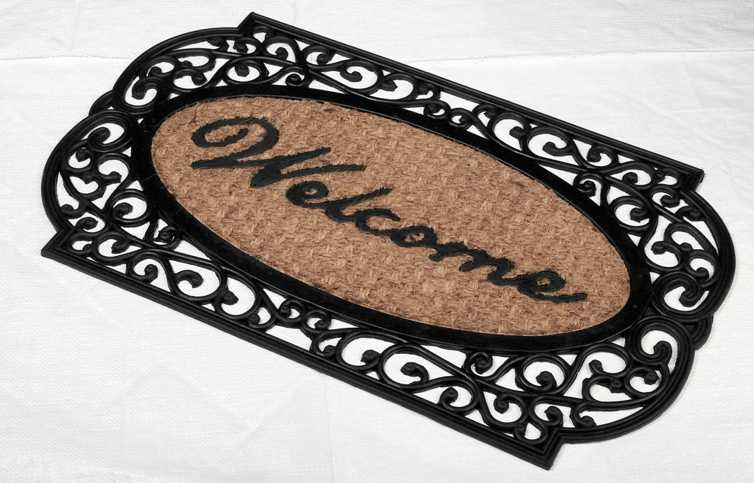 Rubber Moulded Coir Doormat - PANAMA PRINCESS MAT 01 - 18 x 30 inch (45 x 75 cm)