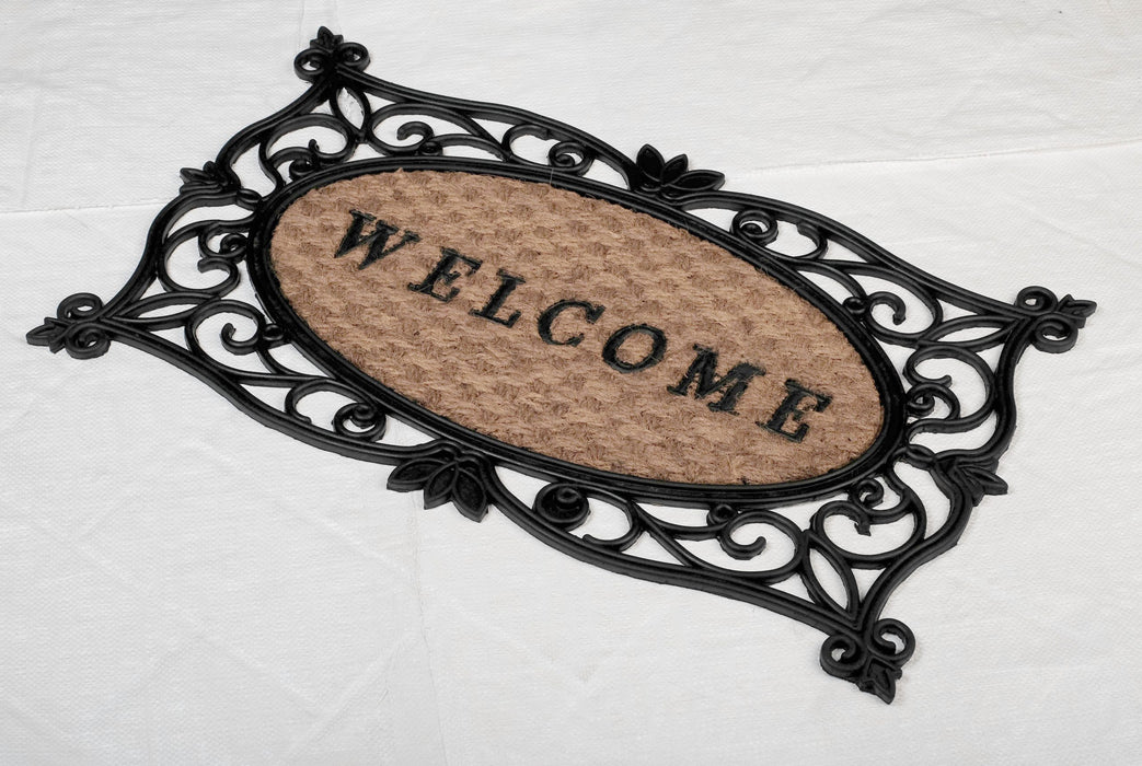 Rubber Moulded Coir Doormat - PANAMA PRINCESS MAT 02 - 18 x 30 inch (45 x 75 cm)