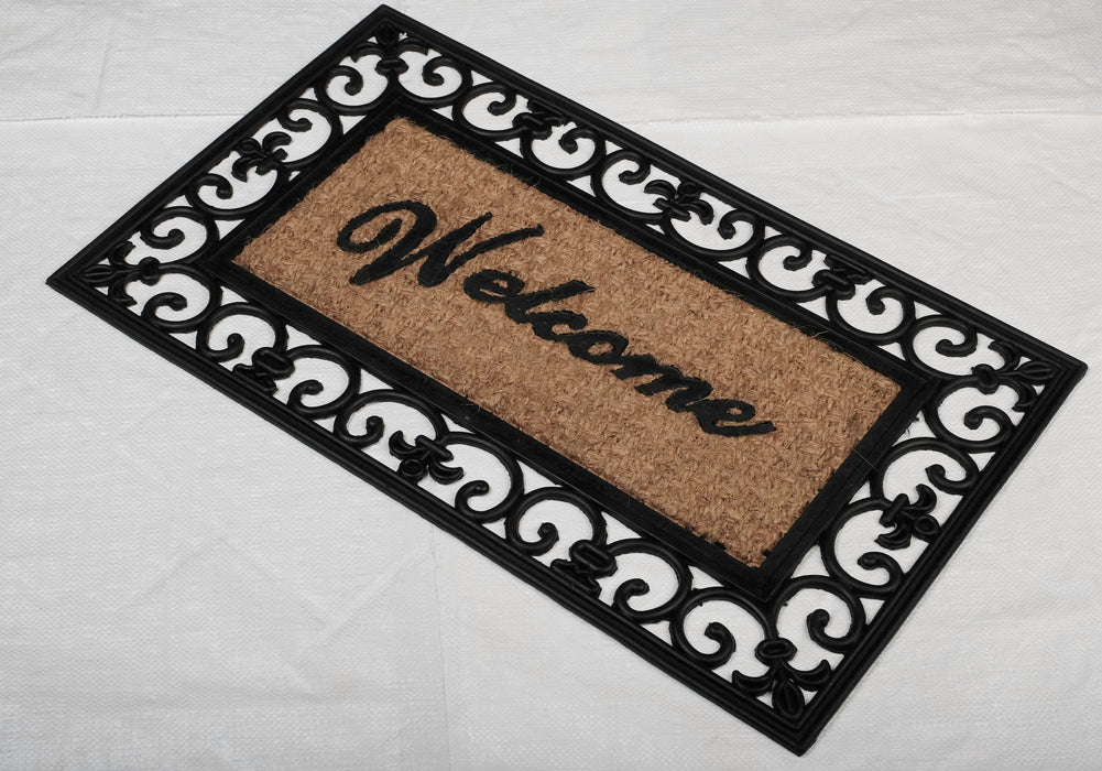 Rubber Moulded Coir Doormat - PANAMA PRINCESS MAT 05 - 18 x 30 inch (45 x 75 cm)