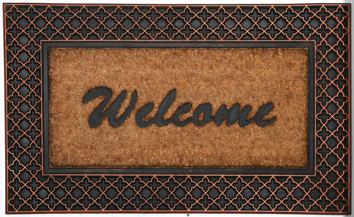 Rubber Moulded Coir Doormat - BC 20 PRINCESS MAT 05 - 18 x 30 inch (45 x 75 cm)