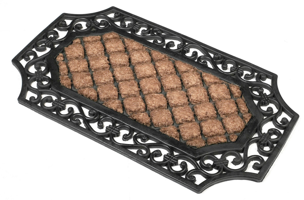 Rubber Moulded Coir Doormat - BC 20 PRINCESS MAT 08 - 18 x 30 inch (45 x 75 cm)