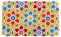 Coir Doormat - ECO- FRIENDLY PVC COIR DOOR MAT (75 x 45 x 1.5 cm)  Abstract Flower Design  Multi Color - 18 x 30 inch (45 x 75 cm)