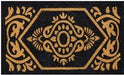 Coir Doormat - ECO- FRIENDLY PVC COIR DOOR MAT (75 x 45 x 1.5 cm)  Art Pattern Design  Black Color - 18 x 30 inch (45 x 75 cm)