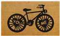 Coir Doormat - ECO- FRIENDLY PVC COIR DOOR MAT (75 x 45 x 1.5 cm)  Cycle Design  Biege & Black Colour - 18 x 30 inch (45 x 75 cm)
