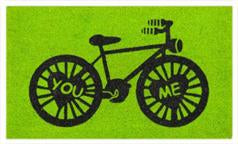 Coir Doormat - ECO- FRIENDLY PVC COIR DOOR MAT (75 x 45 x 1.5 cm) Cycle Design  Green Colour - 18 x 30 inch (45 x 75 cm)
