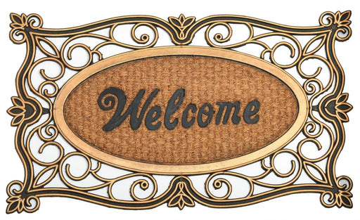 Rubber Moulded Coir Doormat - PANAMA PRINCESS MAT 03 - 18 x 30 inch (45 x 75 cm)