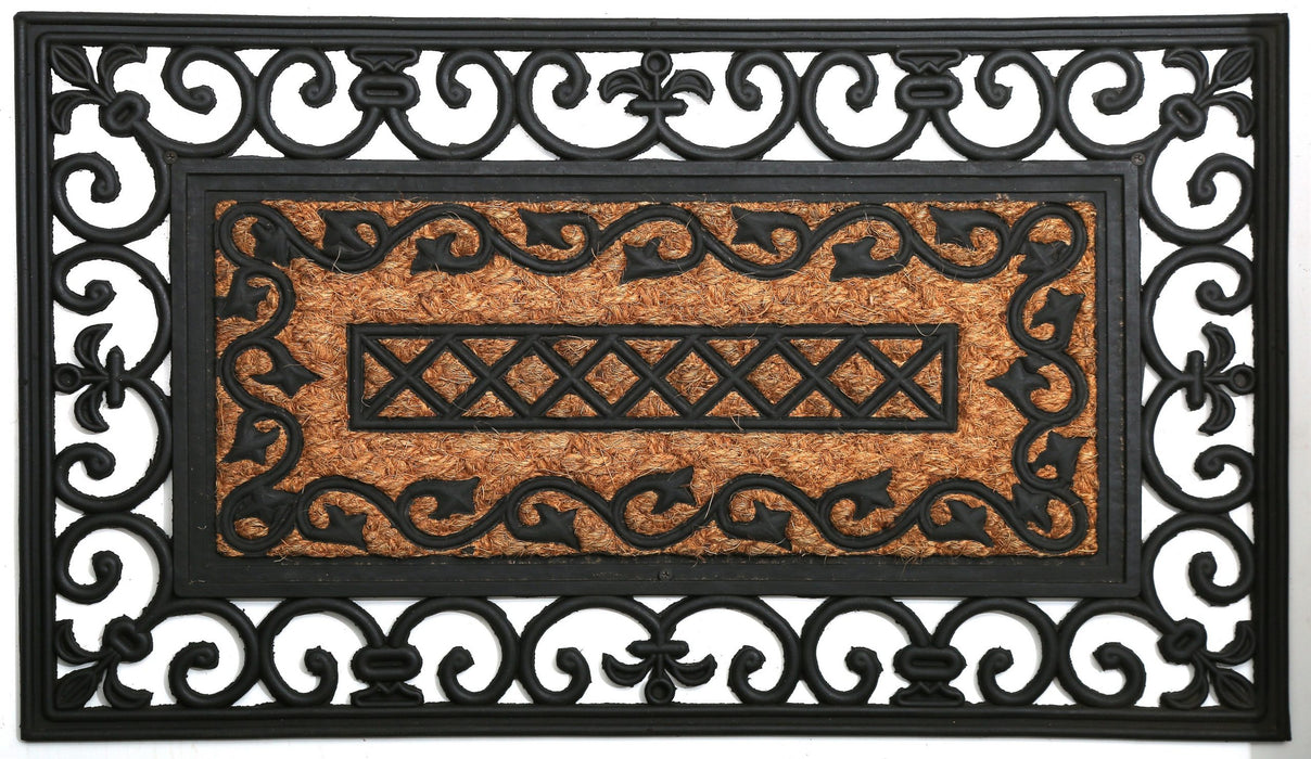 Rubber Moulded Coir Doormat - PANAMA PRINCESS MAT 07 - 18 x 30 inch (45 x 75 cm)